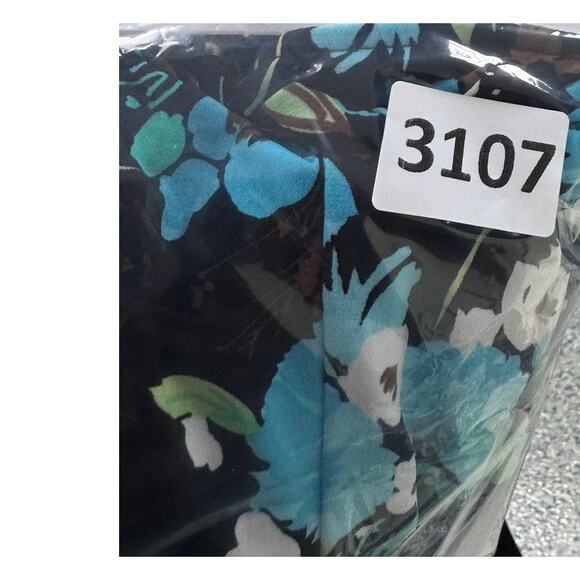 Rabbit Rabbit Rabbit Designs Size 6 Dress Black Blue Floral Polyester Spandex - Picture 8 of 8